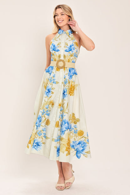 SUNNY DAYDREAM WOVEN MIDI DRESS Flying Tomato