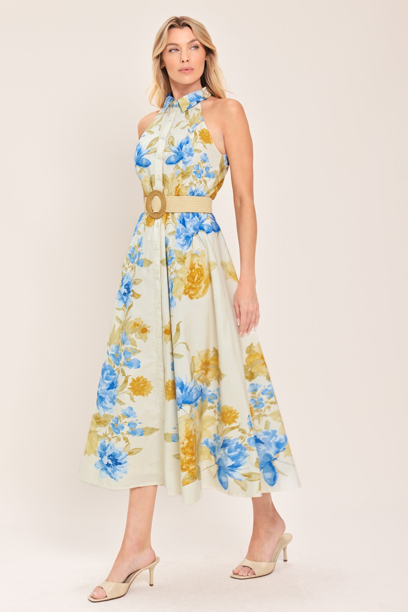 SUNNY DAYDREAM WOVEN MIDI DRESS Flying Tomato