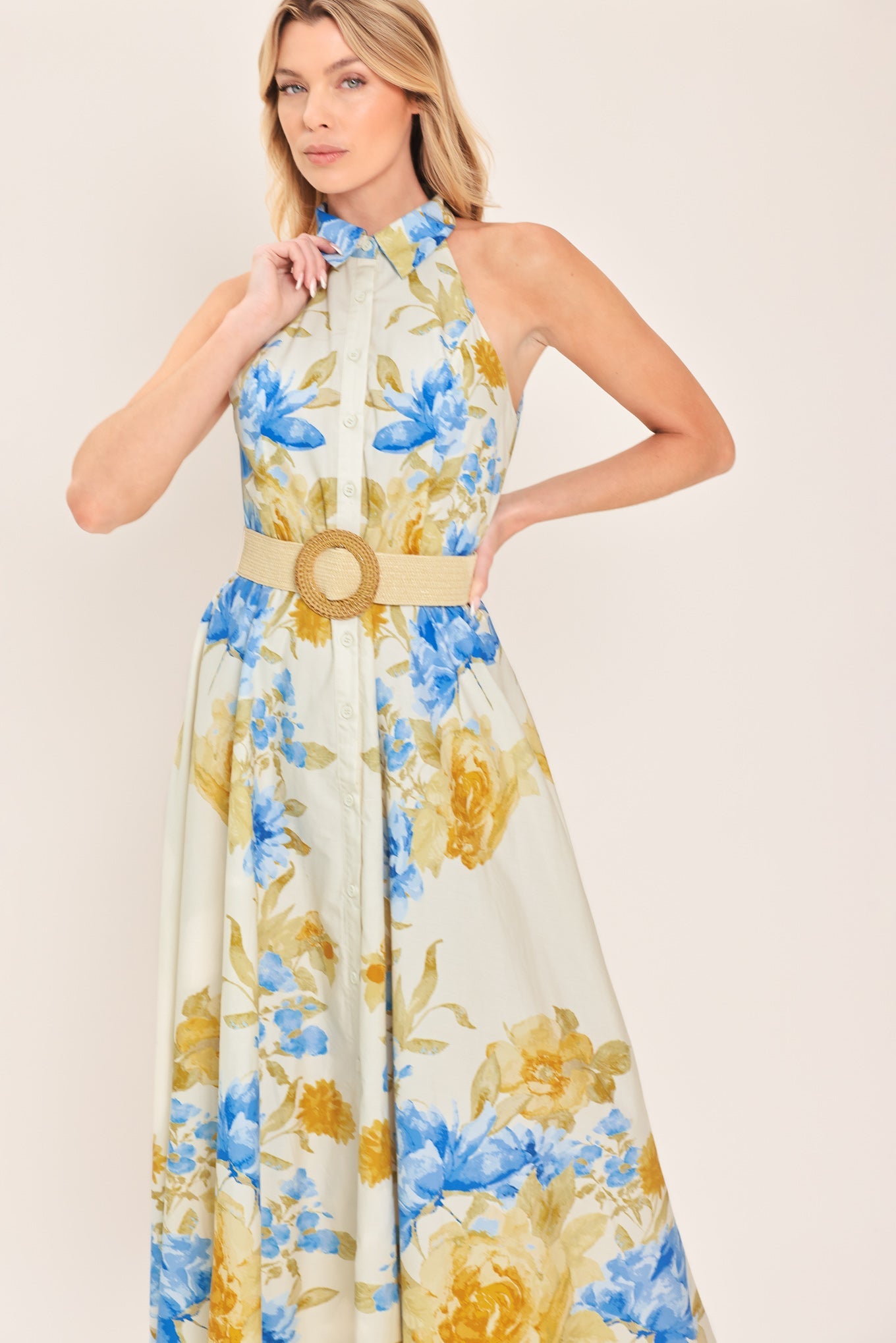 SUNNY DAYDREAM WOVEN MIDI DRESS Flying Tomato
