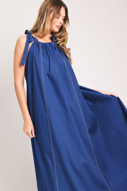 COASTAL EASE WOVEN MIDI DRESS Flying Tomato