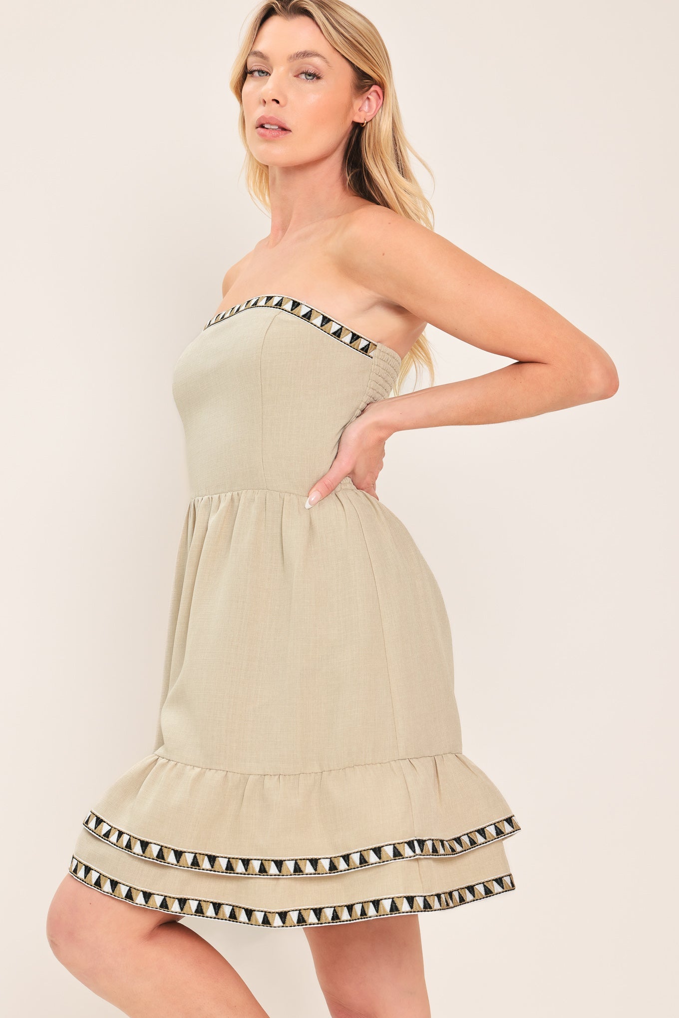 OASIS NIGHTS WOVEN MINI DRESS Flying Tomato