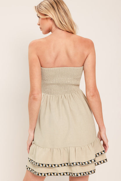 OASIS NIGHTS WOVEN MINI DRESS Flying Tomato