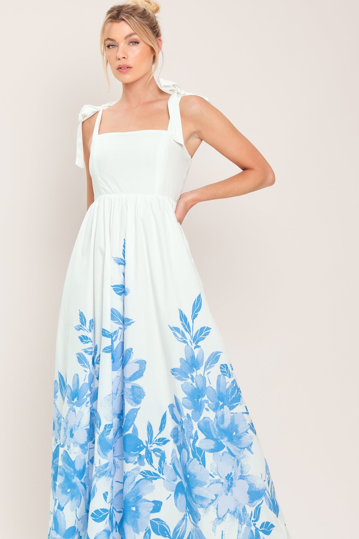 CLOUD BLOSSOM WOVEN MAXI DRESS Flying Tomato