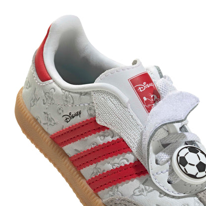 Adidas (TD) Disney Samba OG Elastic Lace - White/Red Denim Exchange