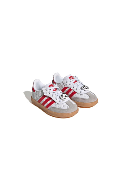Adidas (TD) Disney Samba OG Elastic Lace - White/Red Denim Exchange