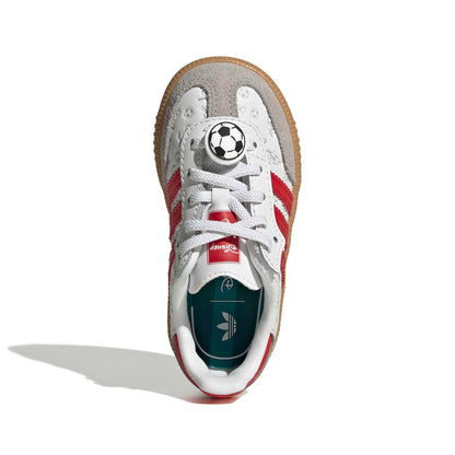 Adidas (TD) Disney Samba OG Elastic Lace - White/Red Denim Exchange