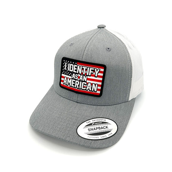 I Identify As An American Woven Patch Hat Shield Republic