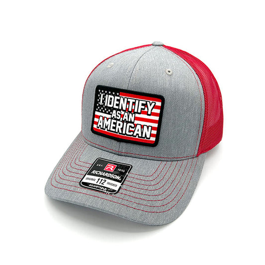 I Identify As An American Woven Patch Hat Shield Republic