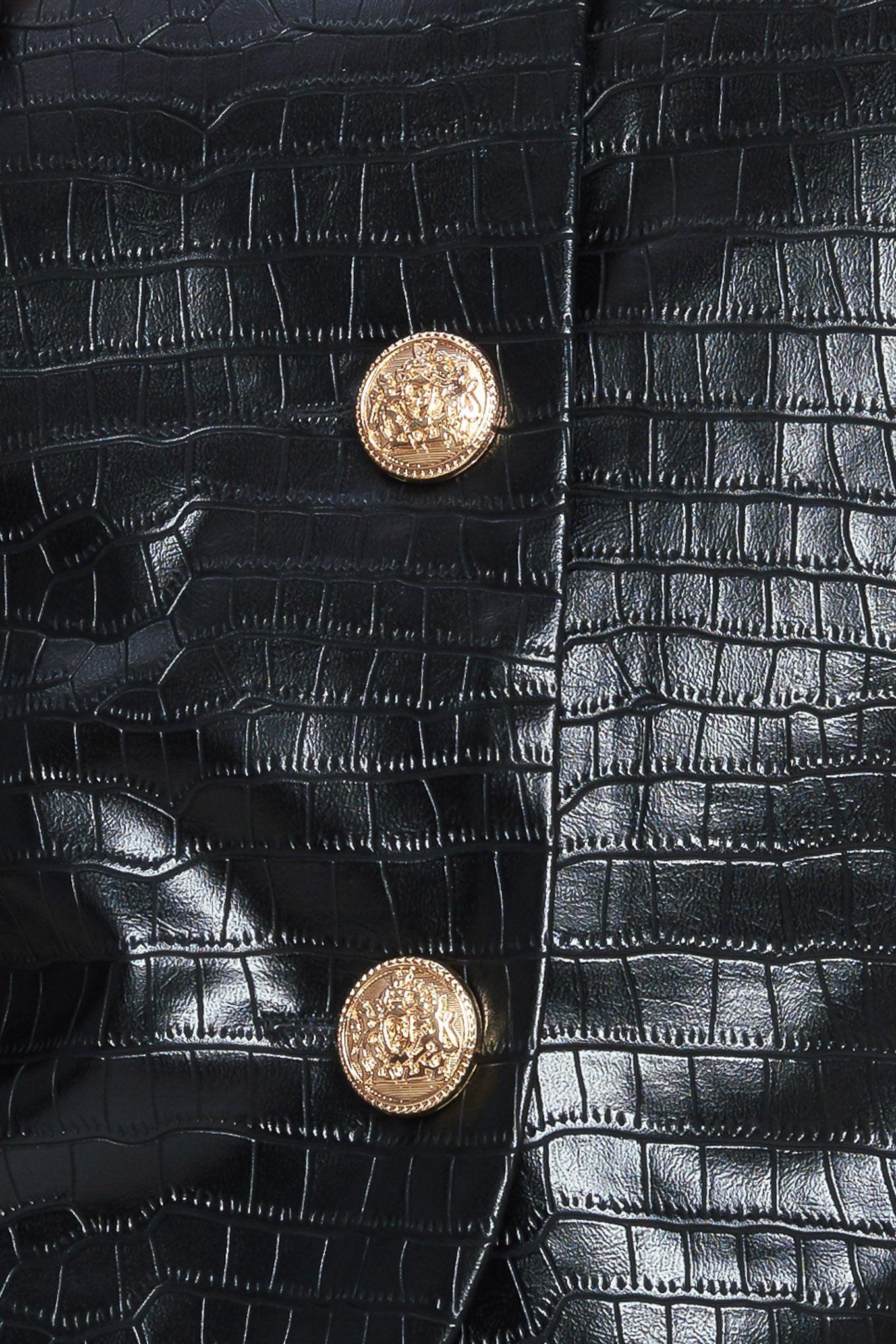 AT THE START FAUX LEATHER BOLERO JACKET Flying Tomato