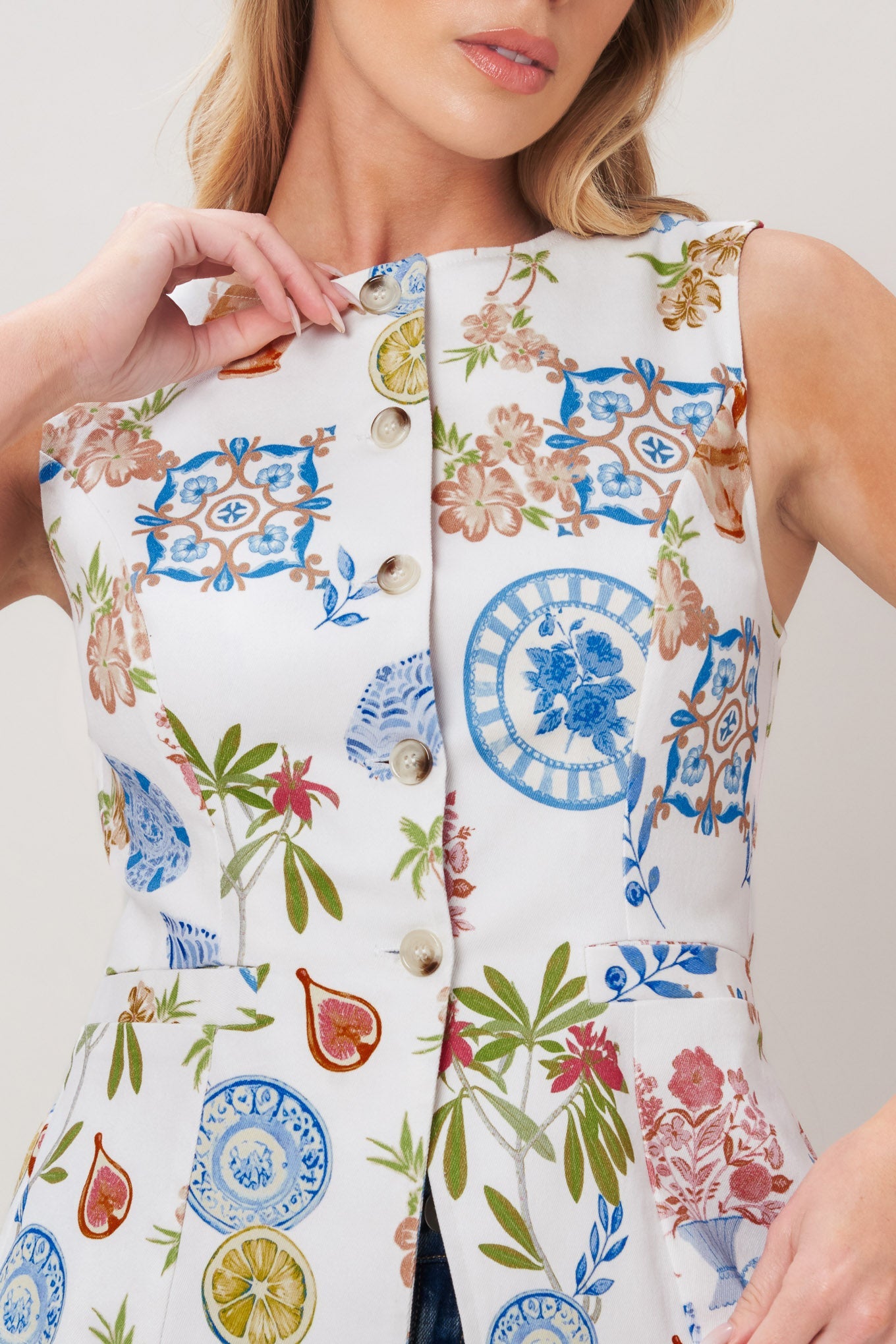 SUMMER ATELIER WOVEN VEST Flying Tomato