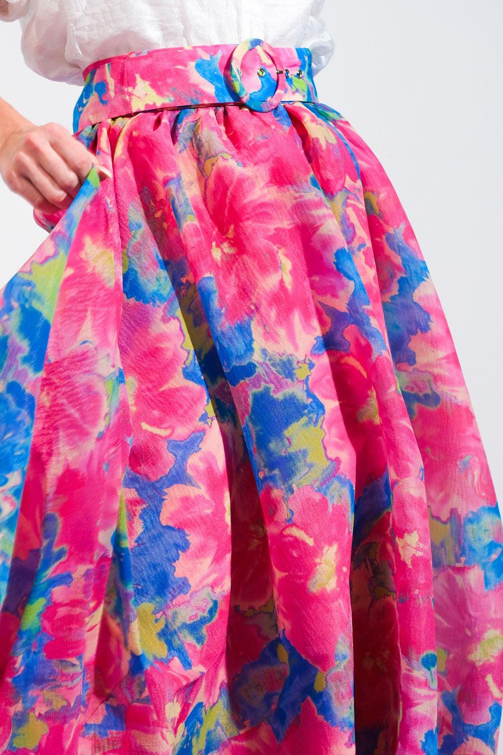 SWEET VISION WOVEN MIDI SKIRT Flying Tomato
