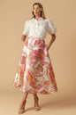 IN THE STILLNESS WOVEN MIDI SKIRT Flying Tomato