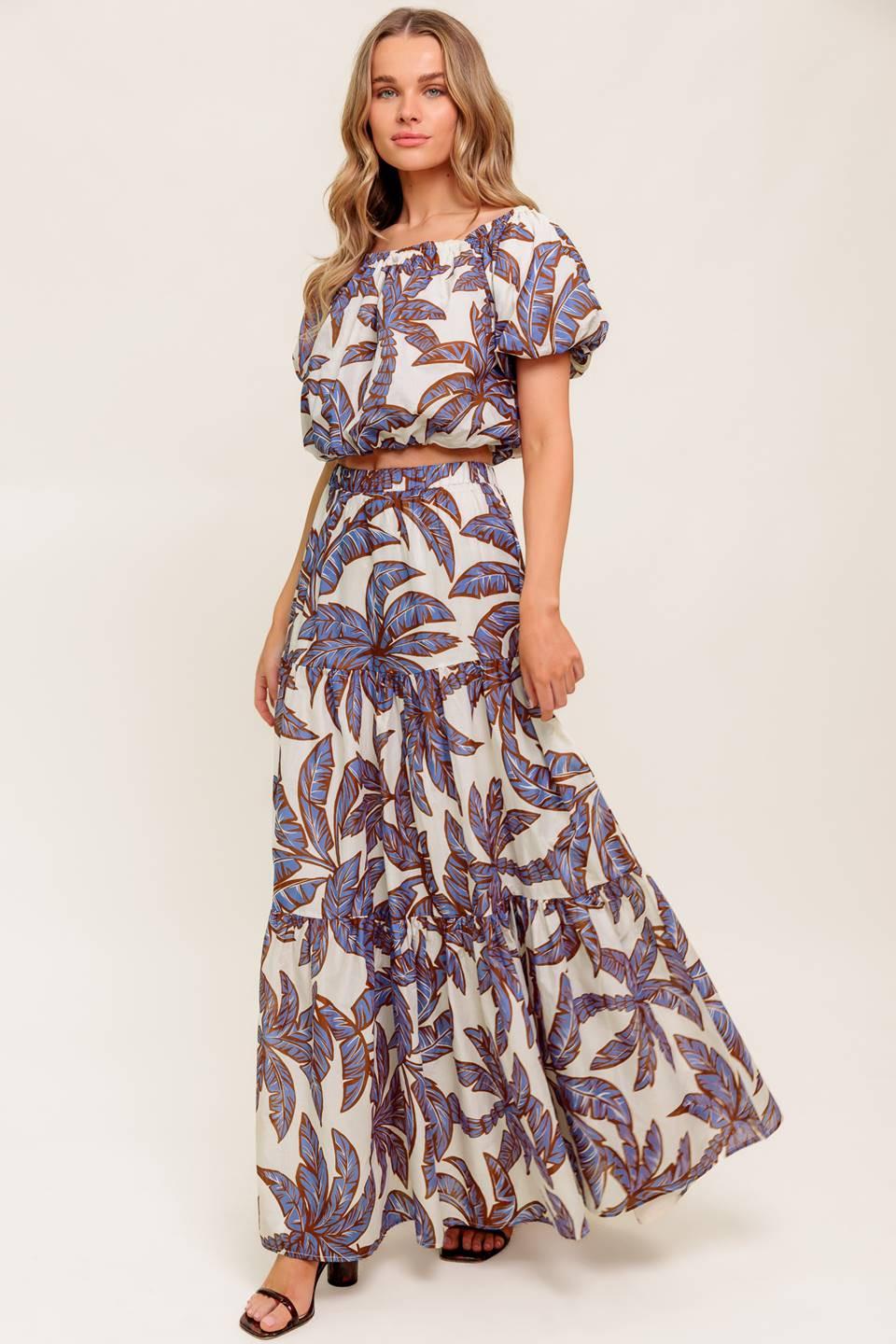 PETAL WALTZ WOVEN MAXI SKIRT Flying Tomato