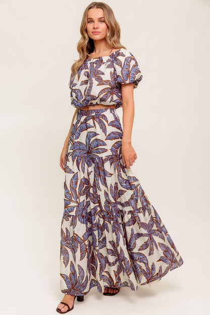 PETAL WALTZ WOVEN MAXI SKIRT Flying Tomato