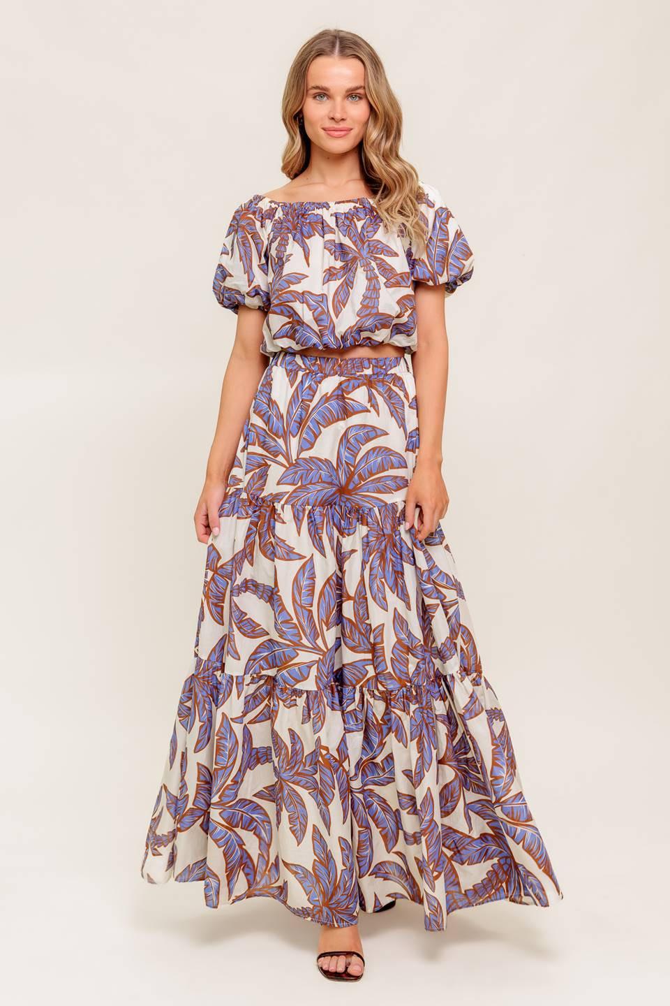 PETAL WALTZ WOVEN MAXI SKIRT Flying Tomato