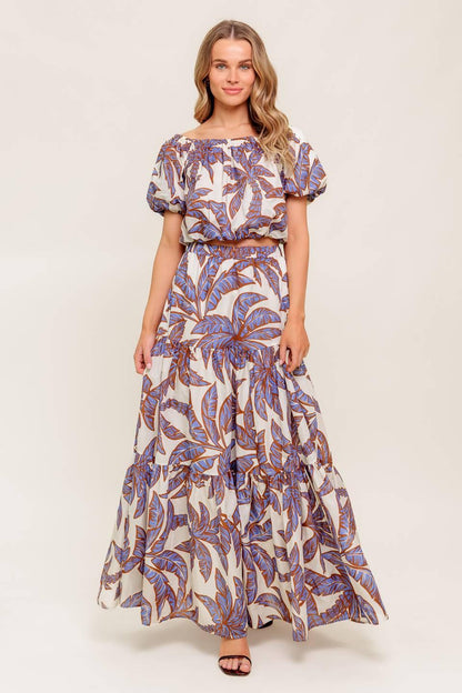 PETAL WALTZ WOVEN MAXI SKIRT Flying Tomato