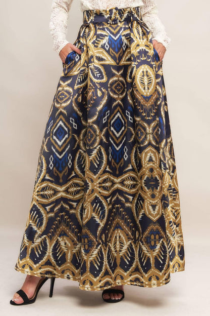 NIGHTFALL DRAPE WOVEN MAXI FULL SKIRT Flying Tomato