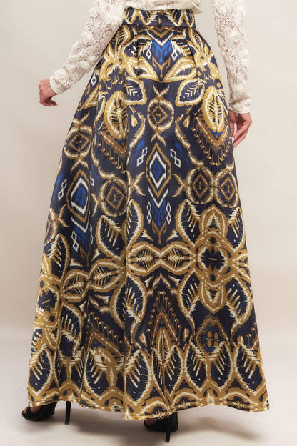 NIGHTFALL DRAPE WOVEN MAXI FULL SKIRT Flying Tomato