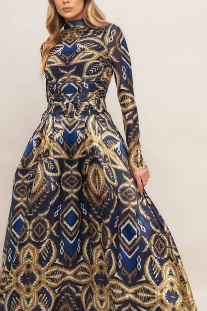 NIGHTFALL DRAPE WOVEN MAXI FULL SKIRT Flying Tomato