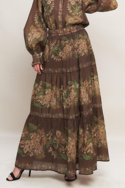 CELEBRITY MOMENT WOVEN MAXI SKIRT Flying Tomato