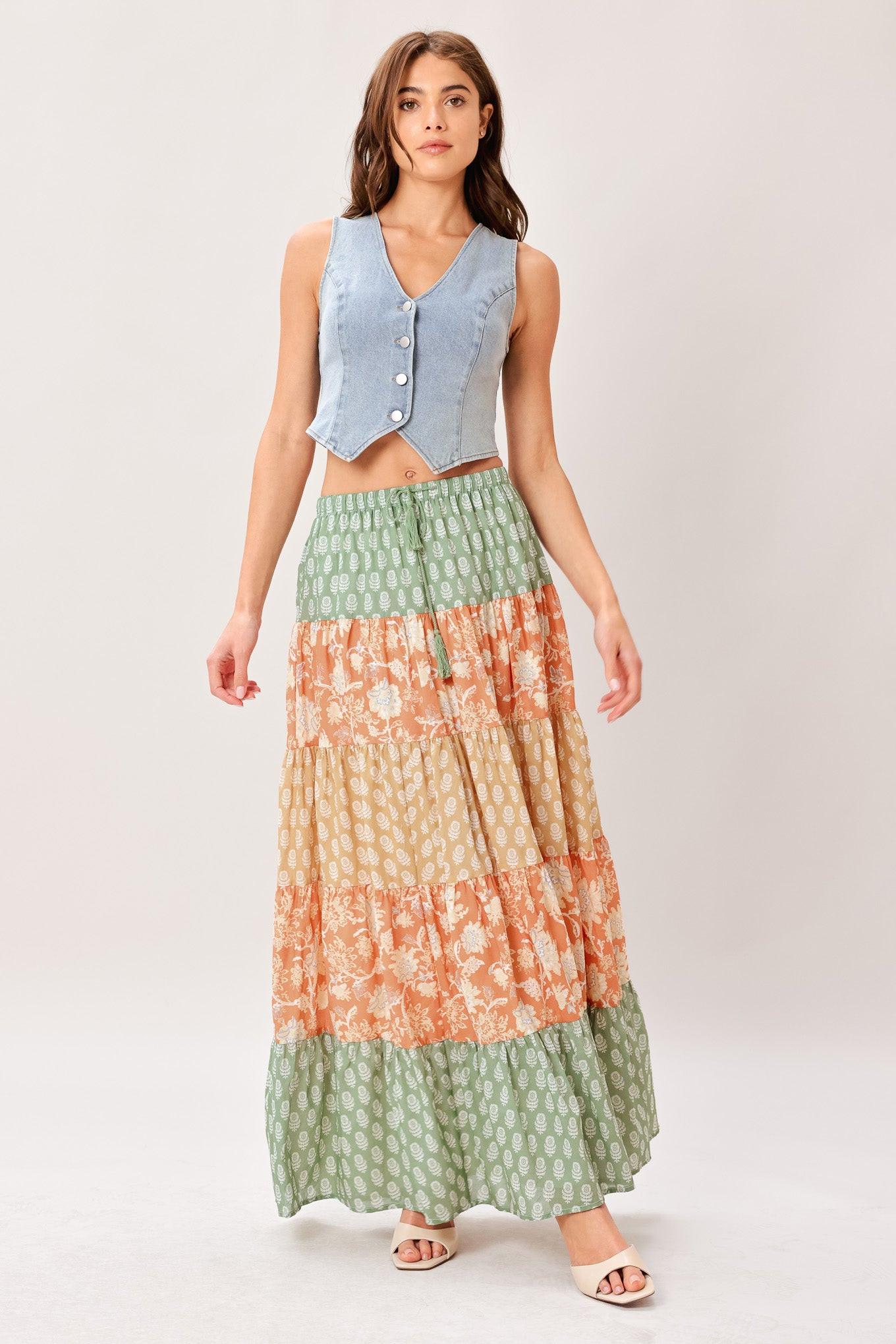 TERRA FLOW MIDI PRAIRIE SKIRT Flying Tomato