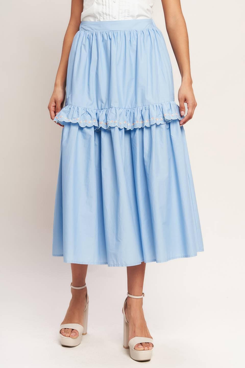 YOU’RE GOING TO LOVE WOVEN MIDI SKIRT Flying Tomato