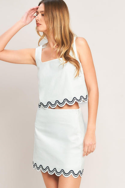 URBAN WAVE WOVEN MINI SKIRT Flying Tomato