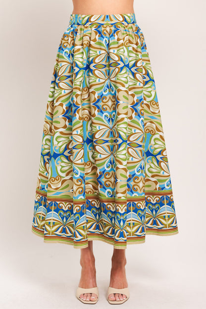 ISLAND MOSAIC WOVEN FULL SKIRT Flying Tomato