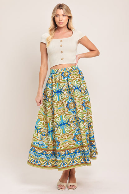 ISLAND MOSAIC WOVEN FULL SKIRT Flying Tomato