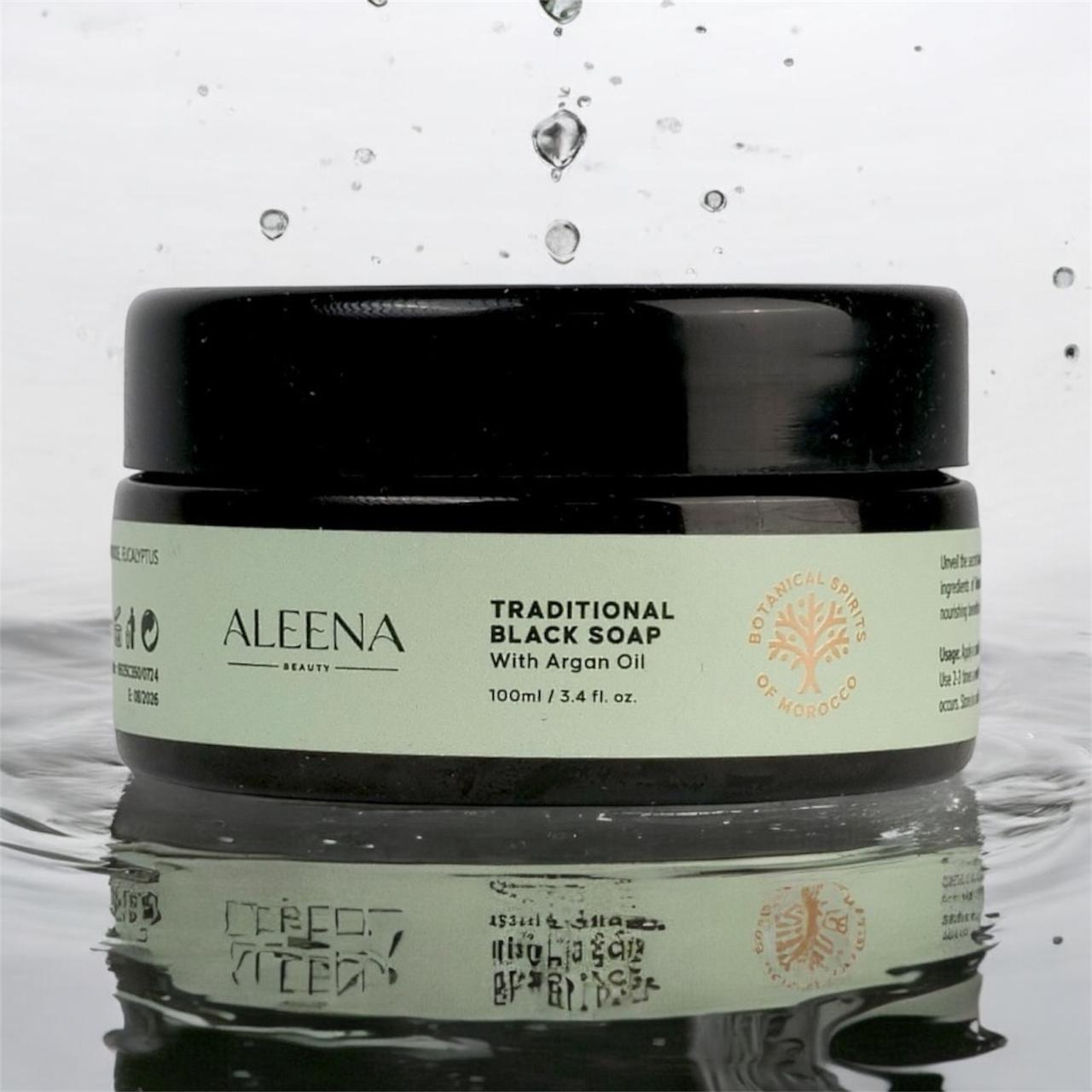 Traditional Black Soap with Morocco Argan Oil. Nordic Breeze Beauty