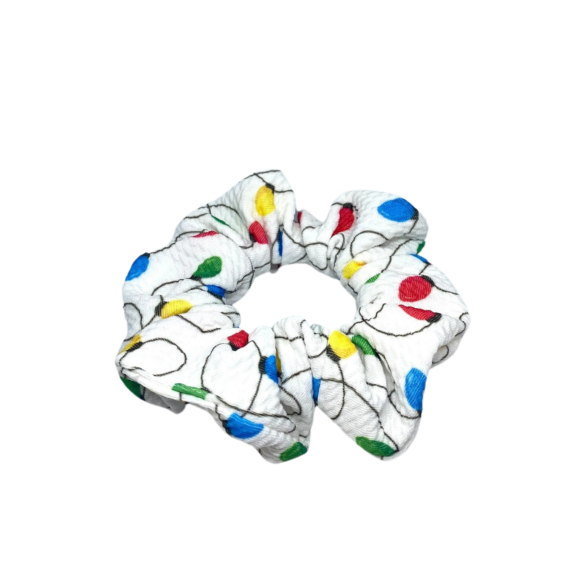 Mini White Lights Christmas Bullet Scrunchie Enchanted Scrunch