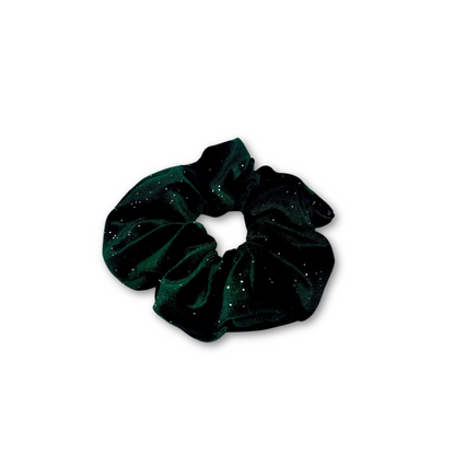 Mini Green Sparkle Velvet Christmas Scrunchie Enchanted Scrunch