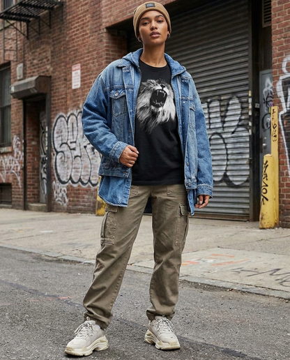 Majestic Lion, Wildlife Conservation, Cozy Casual Wear, Moss Apparel, Unisex T-Shirt Moss Apparel
