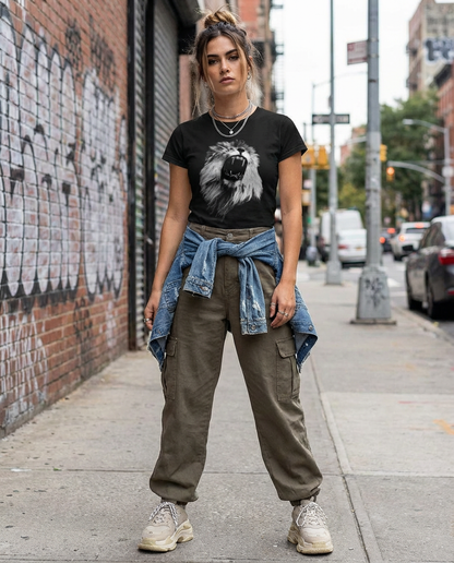Majestic Lion, Wildlife Conservation, Cozy Casual Wear, Moss Apparel, Unisex T-Shirt Moss Apparel
