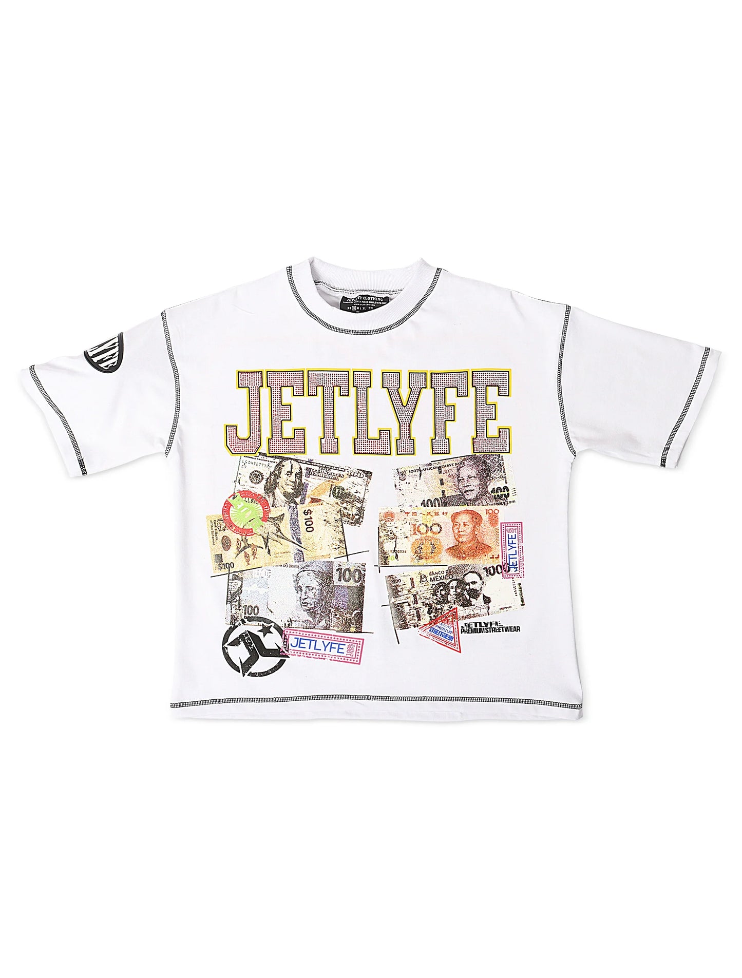 JetLyfe 99 Problems Tee - White Denim Exchange