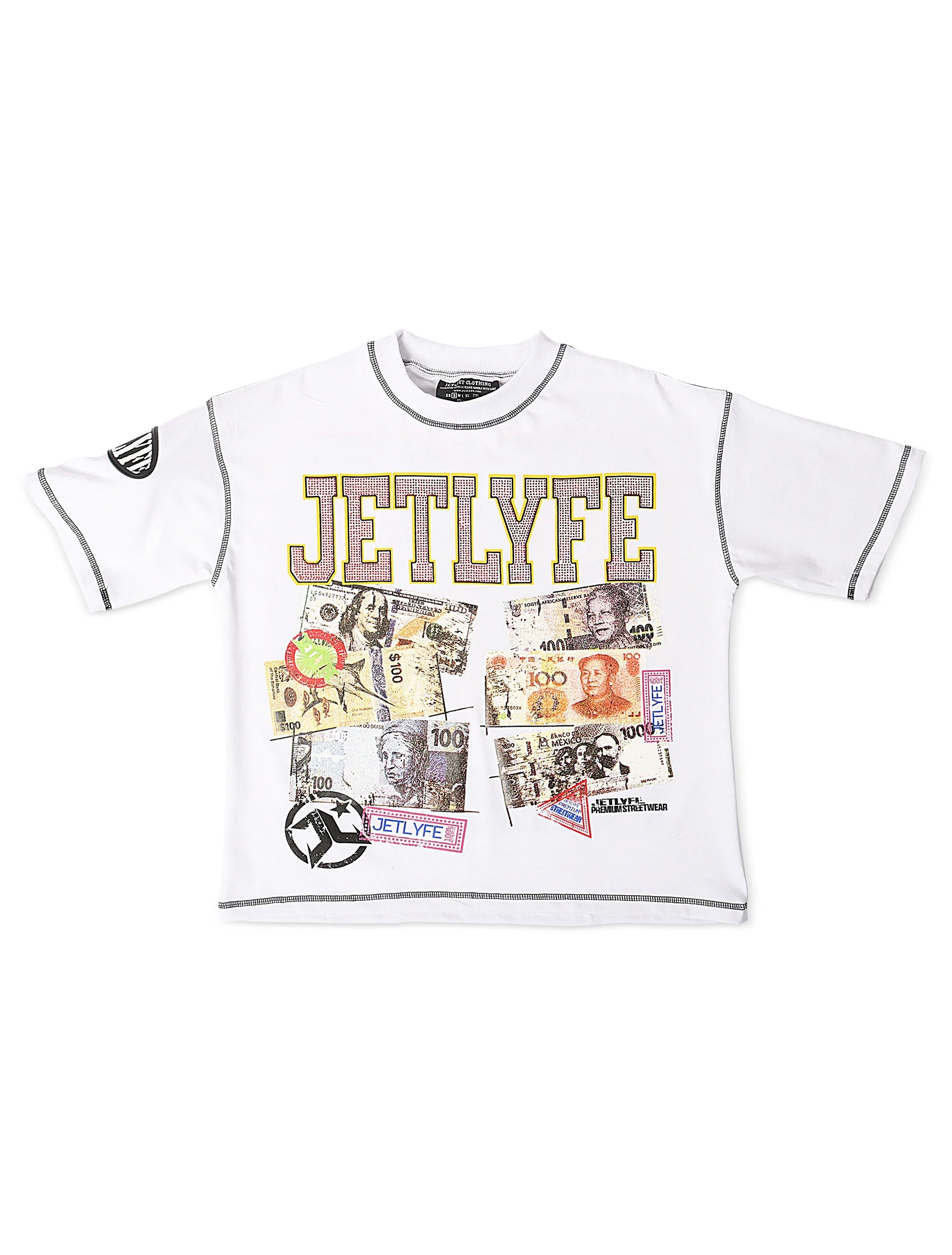 JetLyfe 99 Problems Tee - White Denim Exchange