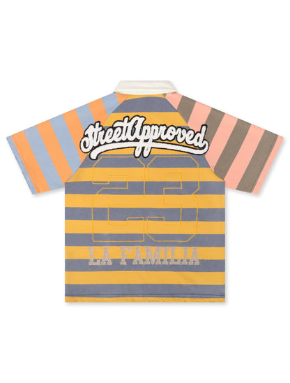Street Approved Raglan Polo - Multicolor Denim Exchange