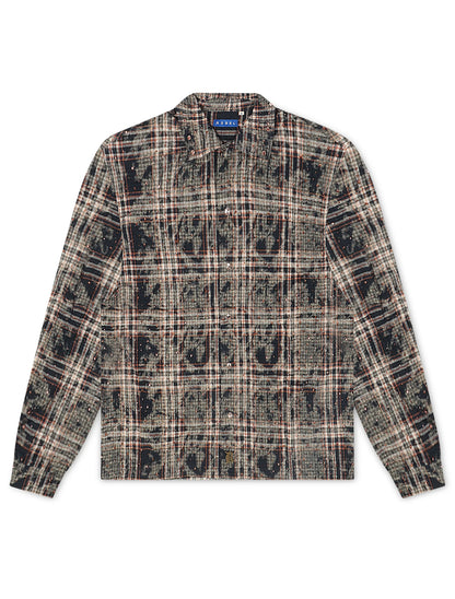 Rebel Denim Rhinestone Flannel - Navy Denim Exchange