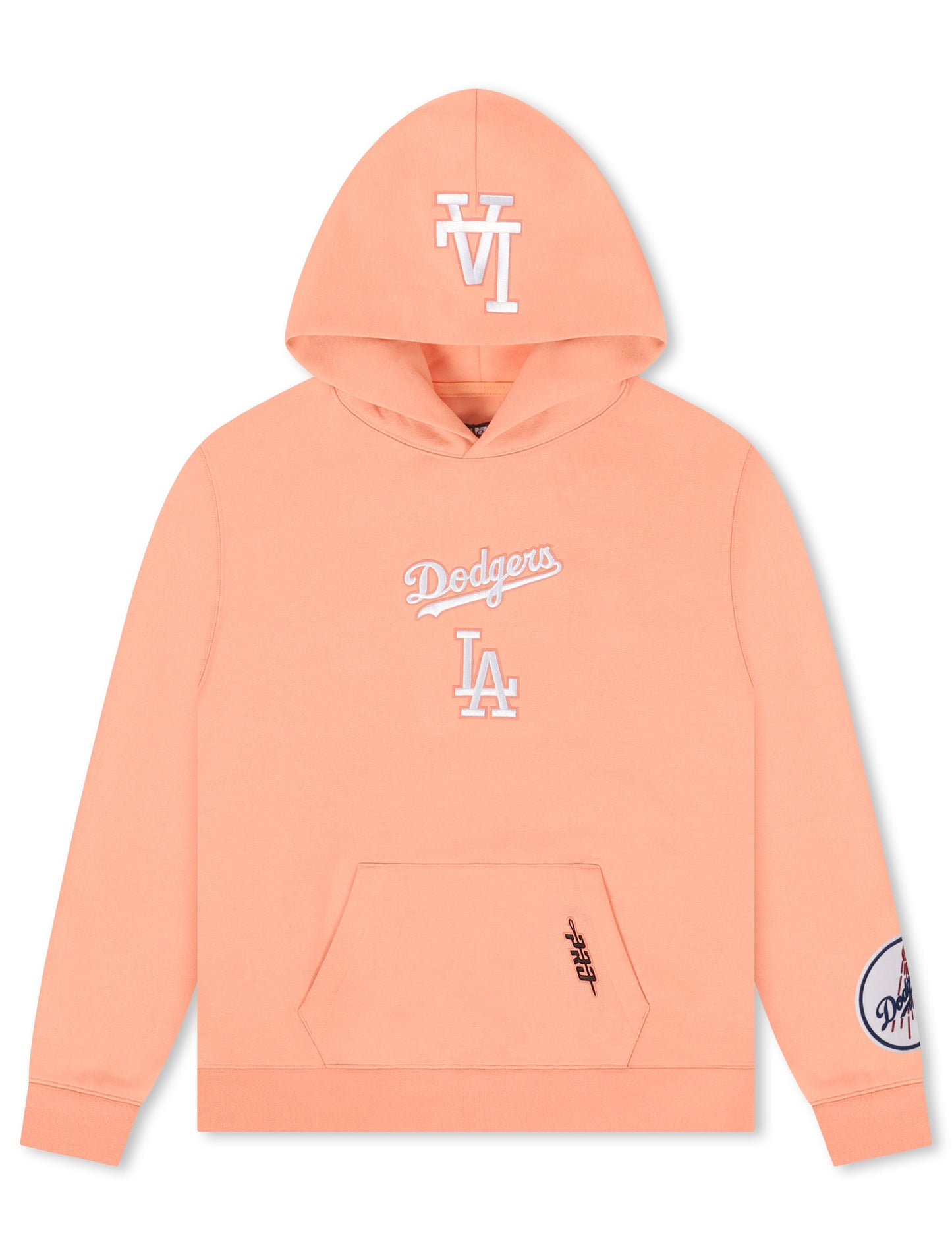 Pro Standard La Dodgers Wingspan Drop Shoulder Hoodie - Guava Denim Exchange