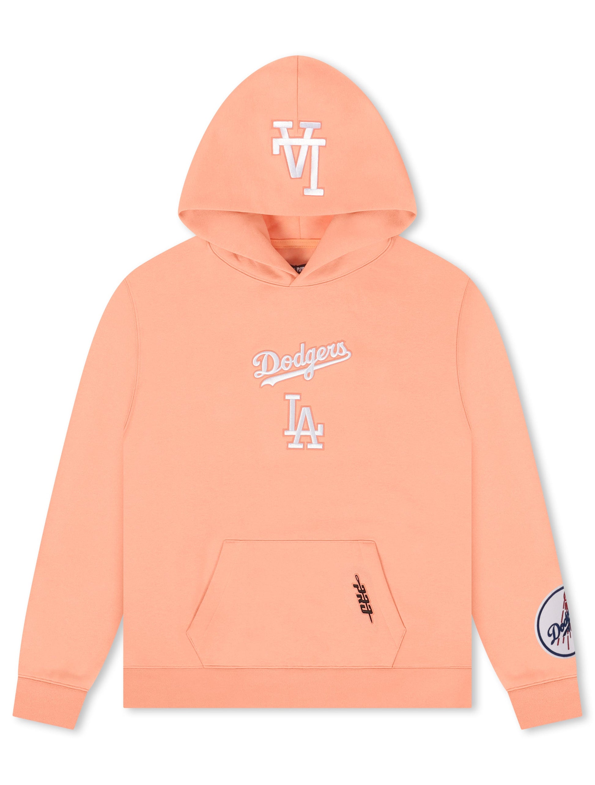 Pro Standard La Dodgers Wingspan Drop Shoulder Hoodie - Guava Denim Exchange