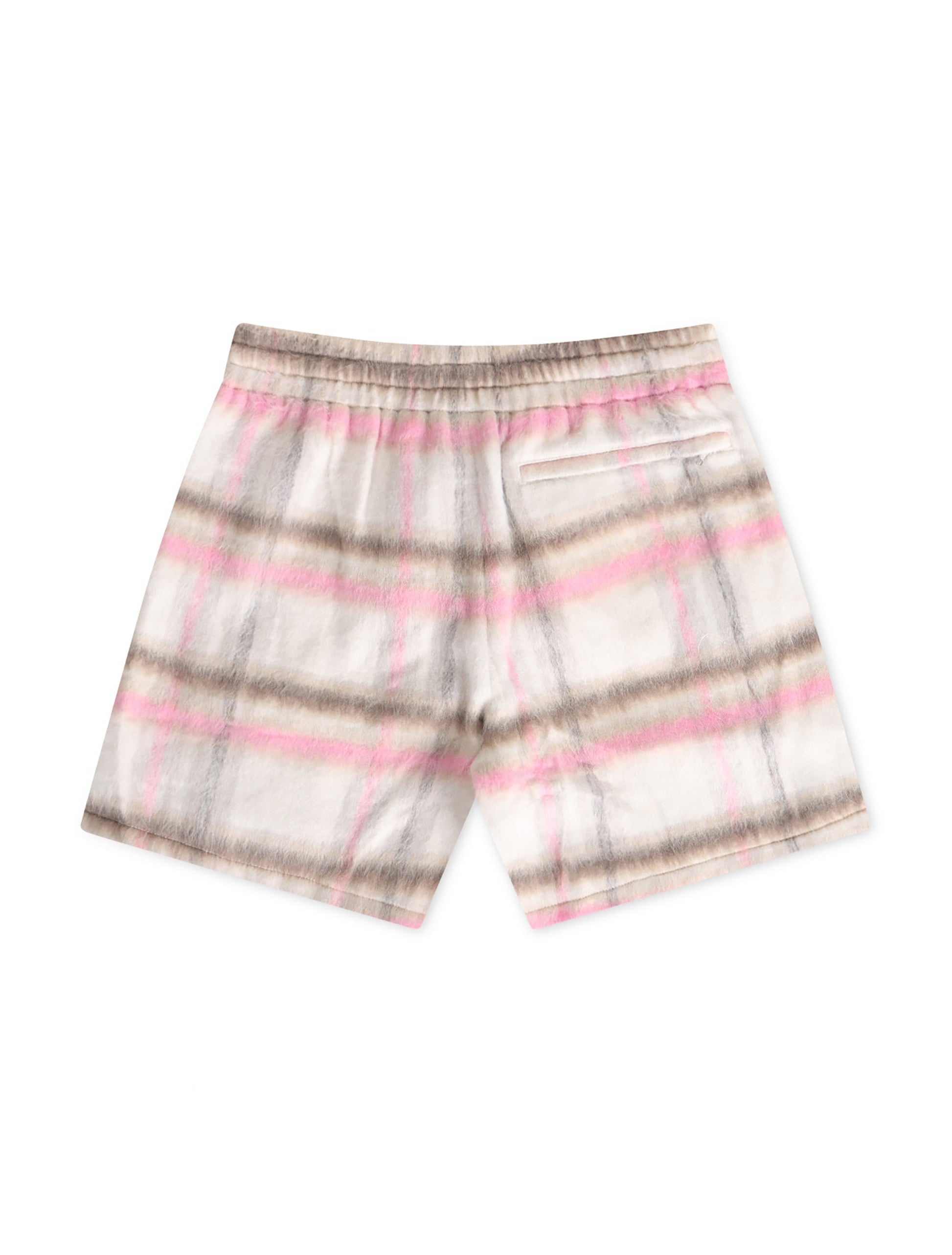 Sugarhill Tudor Mohair Shorts - Pink Plaid Denim Exchange
