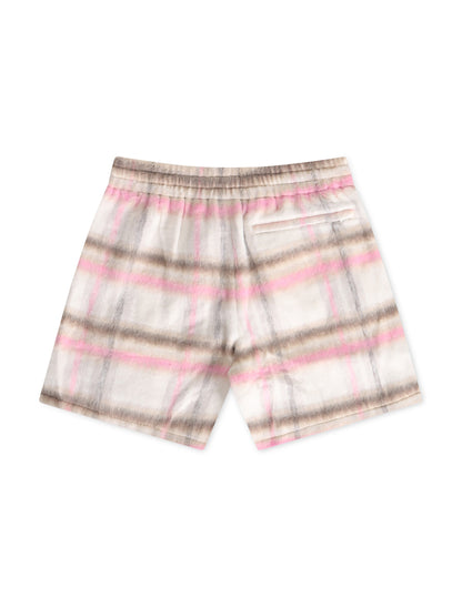 Sugarhill Tudor Mohair Shorts - Pink Plaid Denim Exchange
