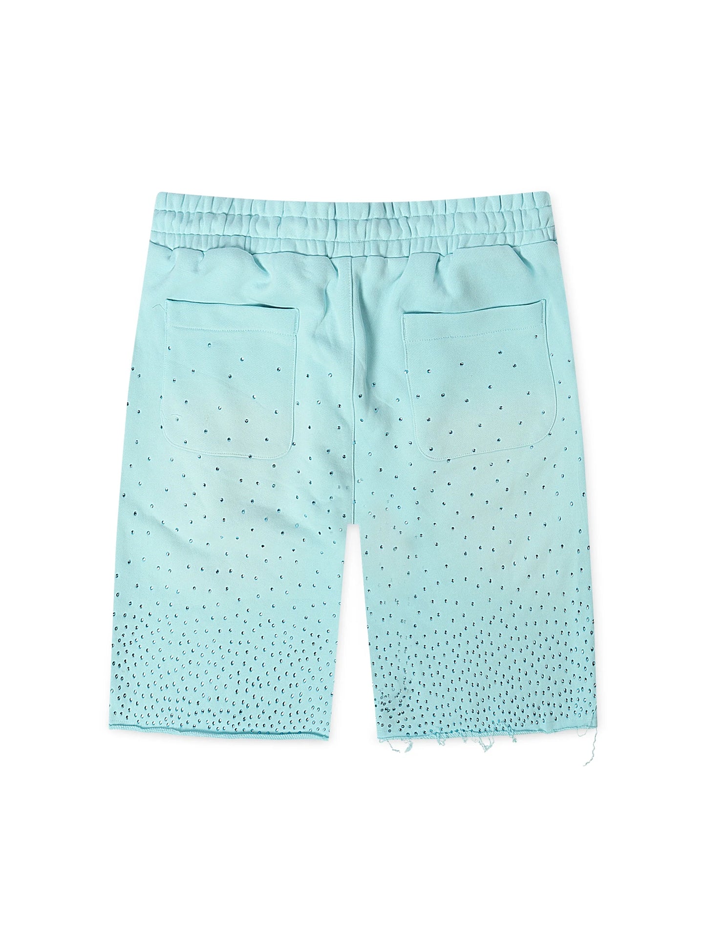 Gala Original Rhinestone Terry Shorts - Washed Sky Blue Denim Exchange