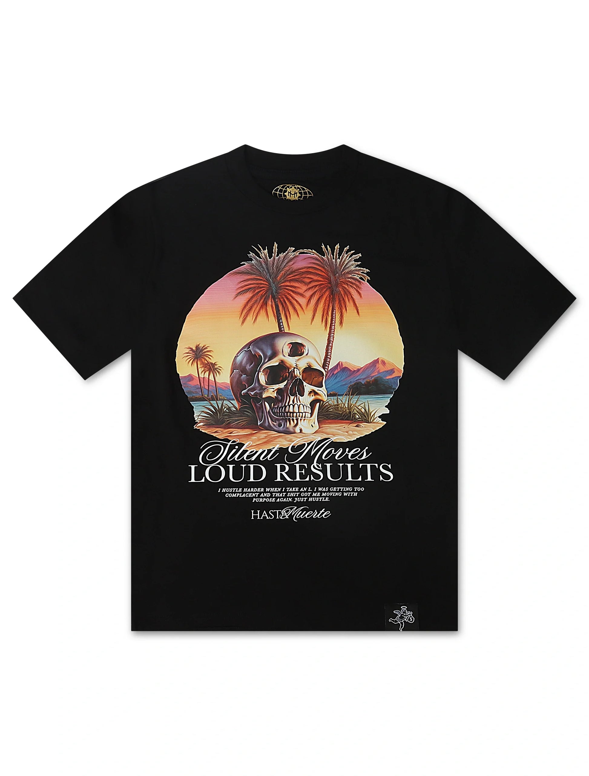 Hasta Muerte Sunset Third Eye Skull Tee - Black Denim Exchange
