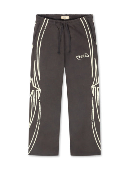 BLDG4 Star Wide Leg Pant - Charcoal Art Denim Exchange