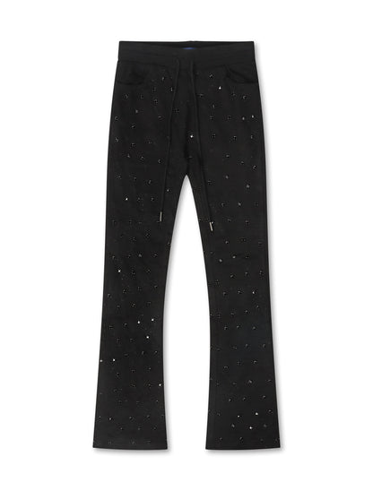 Rebel Denim Diamond Sweatpants - Jet Black Denim Exchange