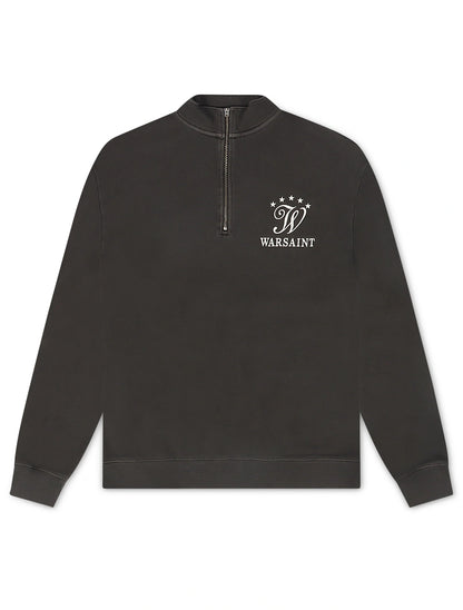 Warsaint Quarter Zip - Washed Black Denim Exchange