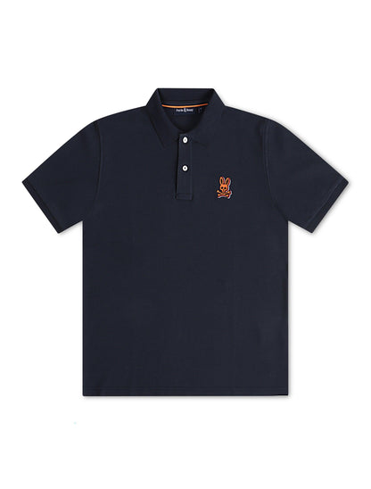 Psycho Bunny Sanderson Pique Polo - Navy Denim Exchange