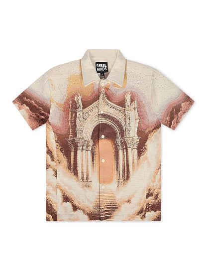 Rebel Minds Paradise Tapestry Button-Up - Khaki Denim Exchange