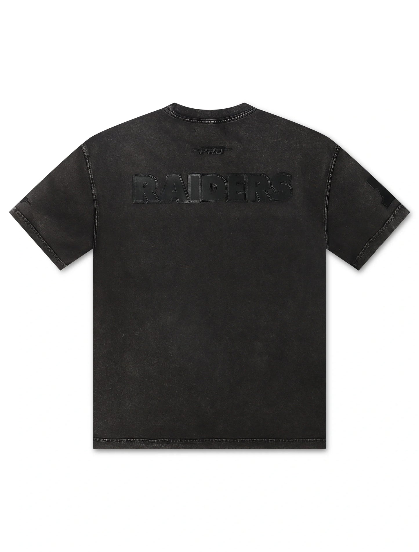 Pro Standard Raiders All-Over Logo Tee - Washed Black Denim Exchange